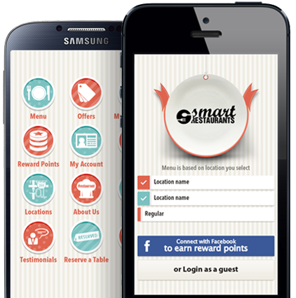 Smart phone app for restaurants